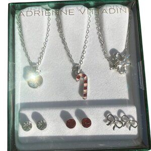 Adrienne Vittadini Christmas Necklace and Earring Set, New with Tags